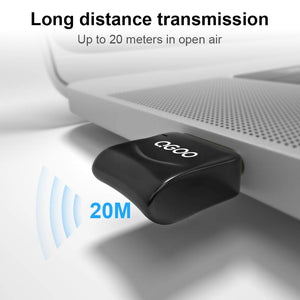 USB Bluetooth Dongle, QGOO Bluetooth 4.0 Adapter for PC Laptop Computer Desktop Stereo Music, Skype Call, Keyboard, Mouse, Support All Windows 10 8.1 8 7 XP Vistat All Windows 10 8.1 8 7 XP Vista